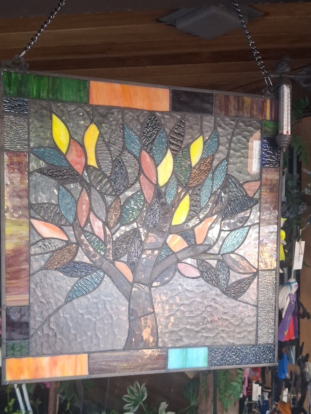 Stained Glass Tree Panel - Multicolor